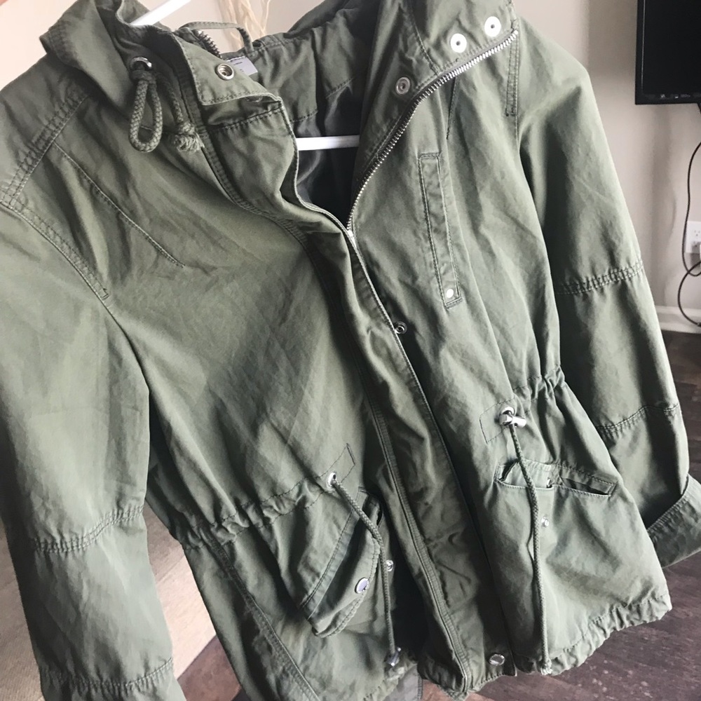 Army green coat